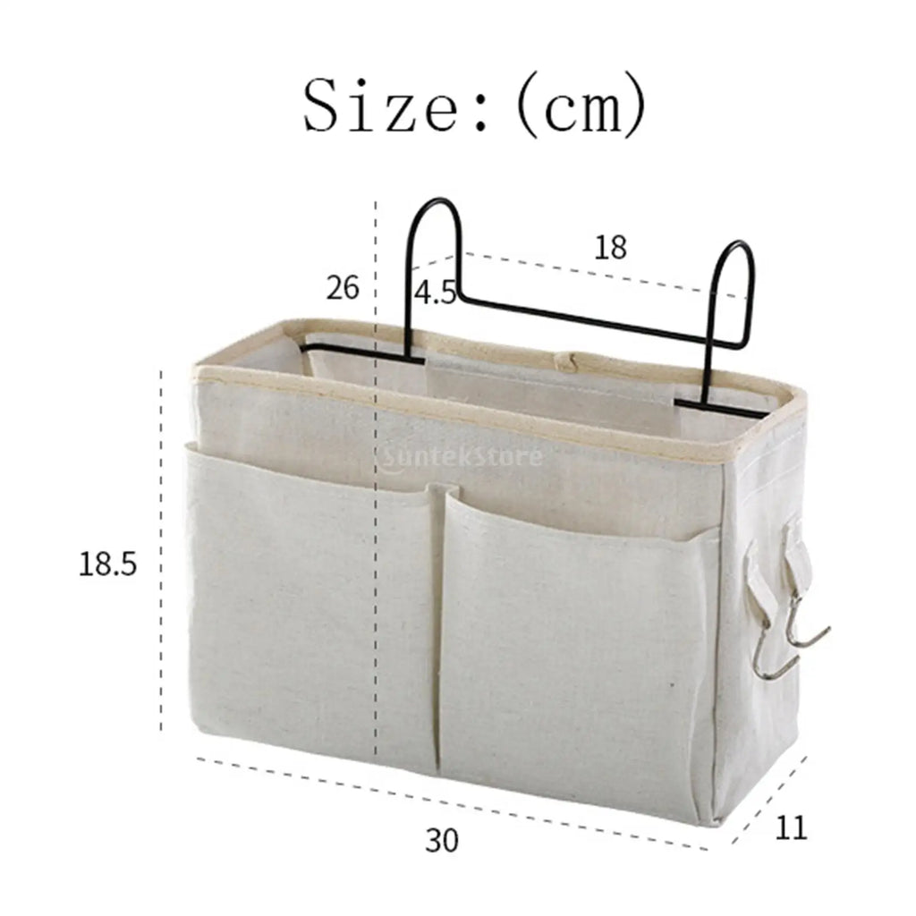 Bedside Caddying Bed Organizer Storage Bag Pocket for Dorm Rooms Rails Bedroom Dorm Kitchen Organization Storage Bag