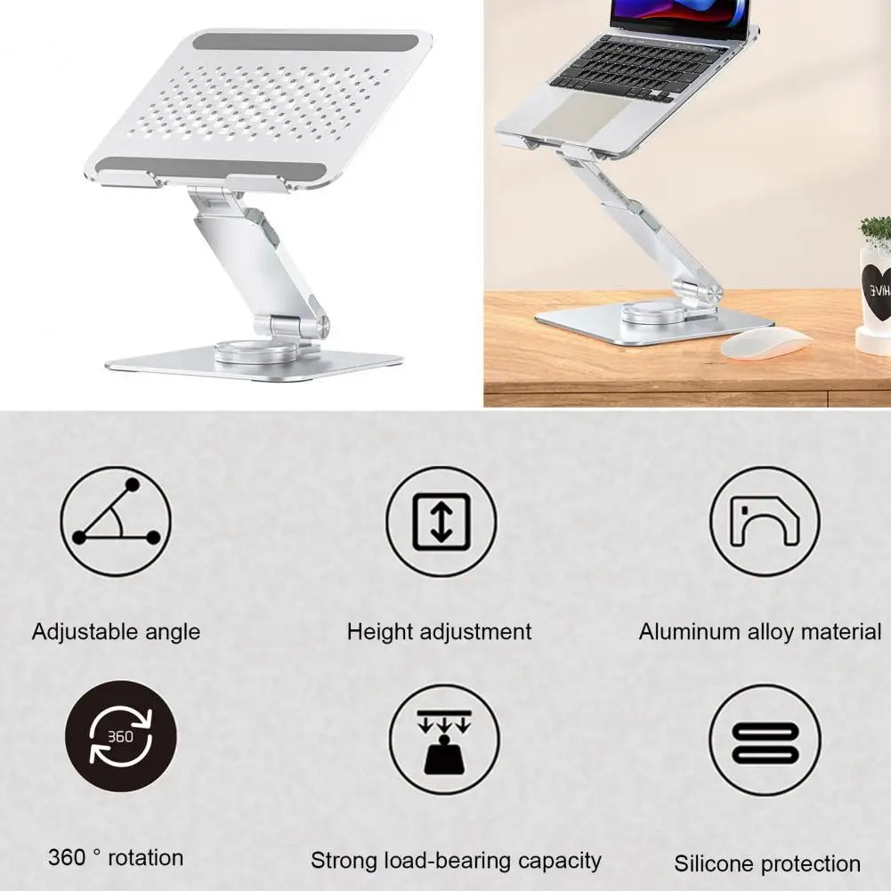 Adjustable Laptop Stand Adjustable Aluminum Laptop Stand with 360-degree Rotation Heat Dissipation for Notebook Phone Tablet
